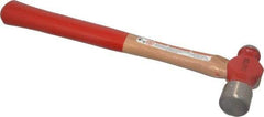 Proto - 1 Lb Head Ball Pein Hammer - Wood Handle with Red Laquer Grip, 14-1/2" OAL - Makers Industrial Supply