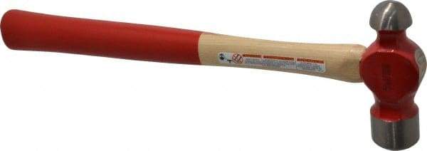 Proto - 1-1/2 Lb Head Ball Pein Hammer - Wood Handle with Red Laquer Grip, 15" OAL - Makers Industrial Supply