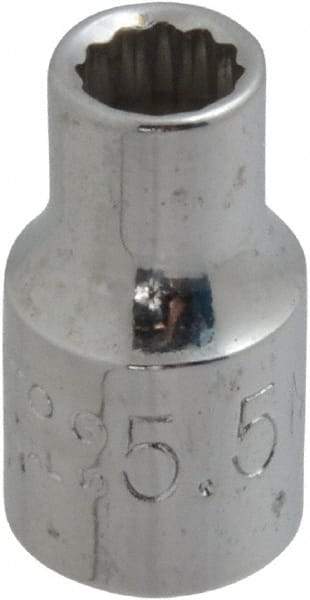 Proto - 1/4" Drive, Standard Hand Socket - 12 Points, 7/8" OAL, Chrome Finish - Makers Industrial Supply