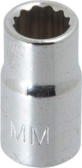 Proto - 1/4" Drive, Standard Hand Socket - 12 Points, 7/8" OAL, Chrome Finish - Makers Industrial Supply