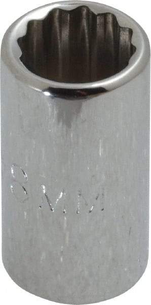 Proto - 1/4" Drive, Standard Hand Socket - 12 Points, 7/8" OAL, Chrome Finish - Makers Industrial Supply