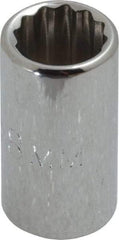 Proto - 1/4" Drive, Standard Hand Socket - 12 Points, 7/8" OAL, Chrome Finish - Makers Industrial Supply