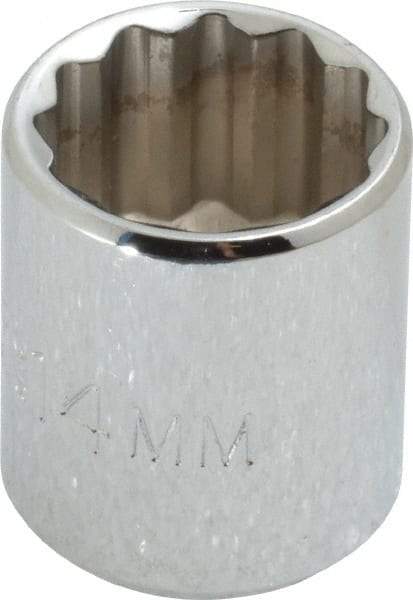 Proto - 1/4" Drive, Standard Hand Socket - 12 Points, 7/8" OAL, Chrome Finish - Makers Industrial Supply