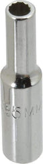 Proto - 1/4" Drive, Deep Hand Socket - 12 Points, 1-15/16" OAL, Chrome Vanadium, Chrome Finish - Makers Industrial Supply