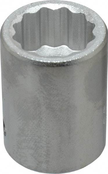 Proto - 1", 3/4" Drive, Standard Hand Socket - 12 Points, 2" OAL, Chrome Finish - Makers Industrial Supply