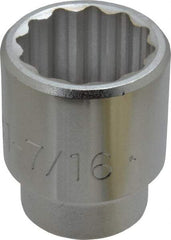 Proto - 1-7/16", 3/4" Drive, Standard Hand Socket - 12 Points, 2-13/32" OAL, Chrome Finish - Makers Industrial Supply