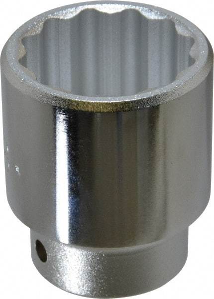 Proto - 1-5/8", 3/4" Drive, Standard Hand Socket - 12 Points, 2-5/8" OAL, Chrome Finish - Makers Industrial Supply