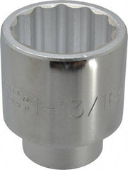 Proto - 1-13/16", 3/4" Drive, Standard Hand Socket - 12 Points, 2-29/32" OAL, Chrome Finish - Makers Industrial Supply