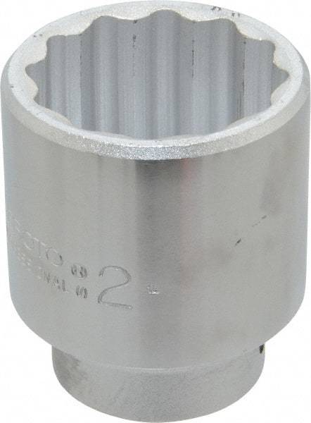 Proto - 2", 3/4" Drive, Standard Hand Socket - 12 Points, 3-7/64" OAL, Chrome Finish - Makers Industrial Supply