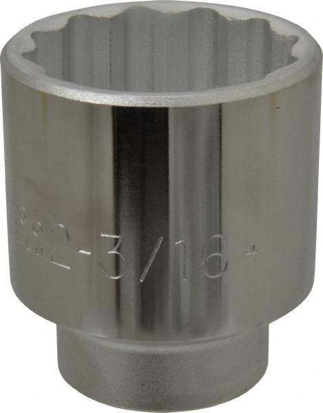 Proto - 2-3/16", 3/4" Drive, Standard Hand Socket - 12 Points, 3-9/32" OAL, Chrome Finish - Makers Industrial Supply