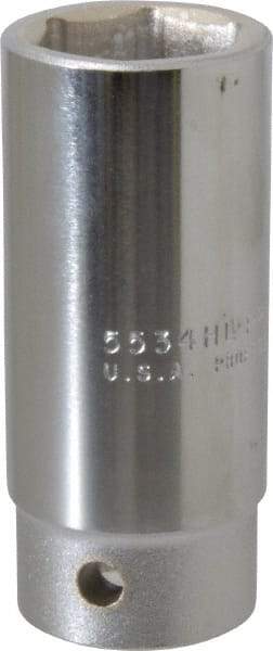 Proto - 1-1/16", 3/4" Drive, Deep Hand Socket - 6 Points, 3-1/2" OAL, Chrome Finish - Makers Industrial Supply