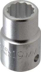 Proto - 3/4" Drive, Standard Hand Socket - 12 Points, 2" OAL, Chrome Finish - Makers Industrial Supply