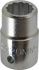 Proto - 3/4" Drive, Standard Hand Socket - 12 Points, 2" OAL, Chrome Finish - Makers Industrial Supply