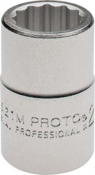 Proto - 3/4" Drive, Standard Hand Socket - 12 Points, 2" OAL, Chrome Finish - Makers Industrial Supply