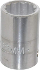 Proto - 3/4" Drive, Standard Hand Socket - 12 Points, 2" OAL, Chrome Finish - Makers Industrial Supply