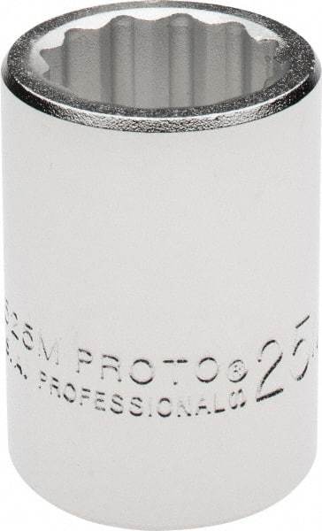 Proto - 3/4" Drive, Standard Hand Socket - 12 Points, 2" OAL, Chrome Finish - Makers Industrial Supply