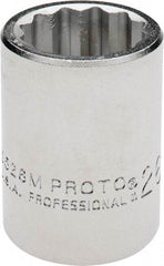 Proto - 3/4" Drive, Standard Hand Socket - 12 Points, 2" OAL, Chrome Finish - Makers Industrial Supply