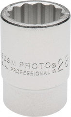 Proto - 3/4" Drive, Standard Hand Socket - 12 Points, 2-7/32" OAL, Satin Finish - Makers Industrial Supply