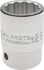 Proto - 3/4" Drive, Standard Hand Socket - 12 Points, 2-7/32" OAL, Chrome Finish - Makers Industrial Supply