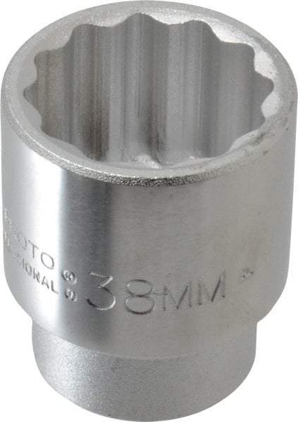 Proto - 3/4" Drive, Standard Hand Socket - 12 Points, 2-13/32" OAL, Chrome Finish - Makers Industrial Supply