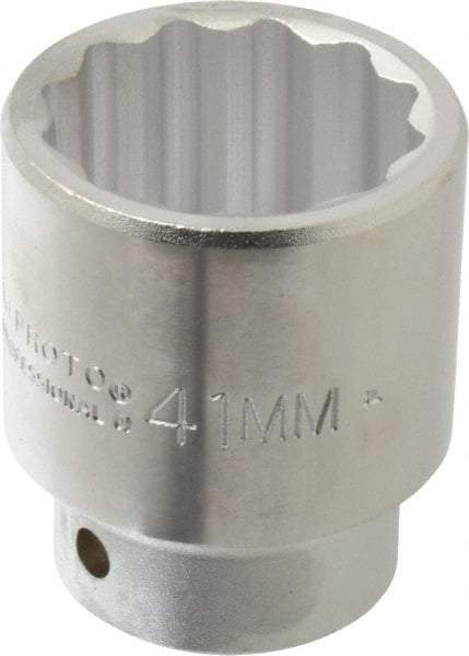 Proto - 3/4" Drive, Standard Hand Socket - 12 Points, 2-5/8" OAL, Chrome Finish - Makers Industrial Supply