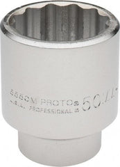 Proto - 3/4" Drive, Standard Hand Socket - 12 Points, 3-5/32" OAL, Chrome Finish - Makers Industrial Supply