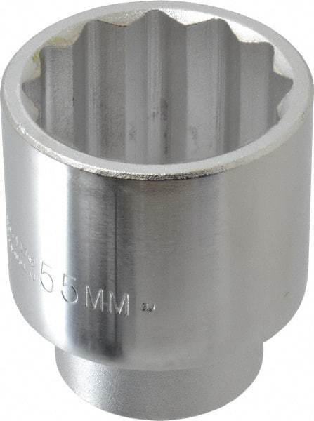 Proto - 2-1/16", 3/4" Drive, Standard Hand Socket - 12 Points, 3-5/32" OAL, Chrome Finish - Makers Industrial Supply