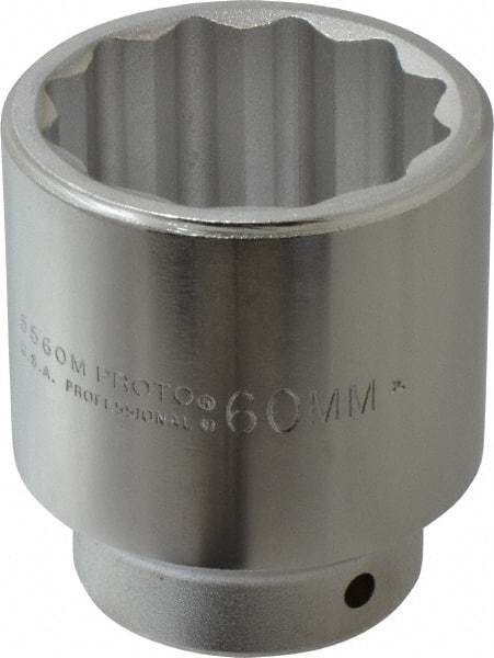 Proto - 3/4" Drive, Standard Hand Socket - 12 Points, 3-21/32" OAL, Chrome Finish - Makers Industrial Supply