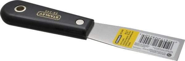 Stanley - 1-1/4" Wide Steel Putty Knife - Flexible, Nylon Handle, 7-1/2" OAL - Makers Industrial Supply