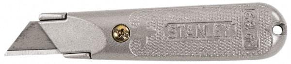 Stanley - Fixed Utility Knife - Aluminum Handle, 3 Blades Included - Makers Industrial Supply