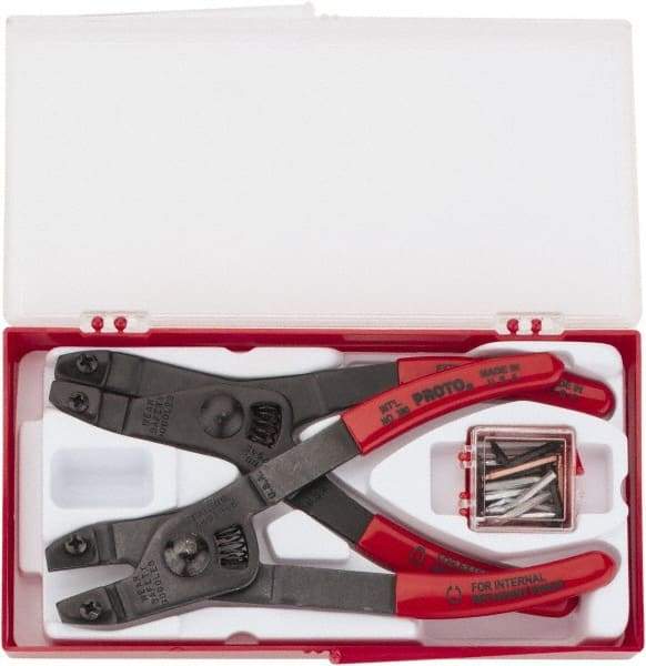 Proto - 2 Piece, Retaining Ring Pliers Set - 6-1/4" OAL - Makers Industrial Supply