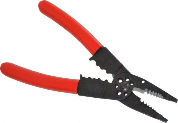 Proto - 22 to 10 AWG Capacity Wire Stripper/Crimper - 8-1/4" OAL, Plastisol Handle - Makers Industrial Supply