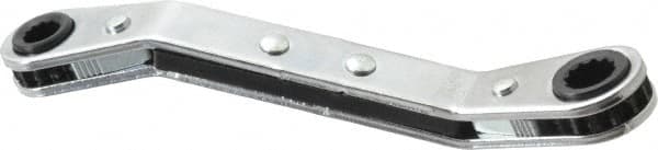 Proto - 7/32" x 9/32" 12 Point Reversible Ratcheting Offset Box Wrench - Double End, 4-1/8" OAL, Steel, 25° Offset - Makers Industrial Supply