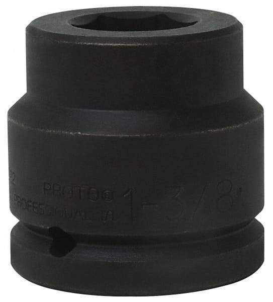 Proto - 1-1/2" Drive 3-15/16" Standard Impact Socket - 6 Points, 5-1/2" OAL - Makers Industrial Supply