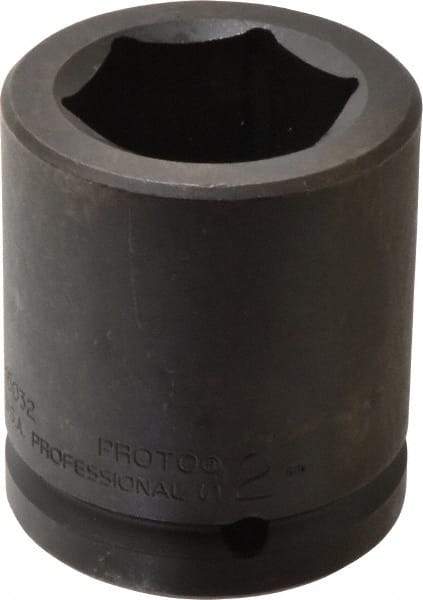 Proto - 1-1/2" Drive 2" Standard Impact Socket - 6 Points, 3-5/8" OAL - Makers Industrial Supply