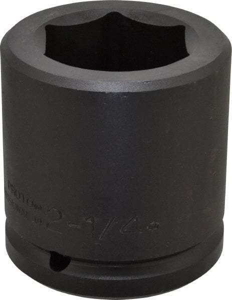 Proto - 1-1/2" Drive 2-1/4" Standard Impact Socket - 6 Points, 3-3/4" OAL - Makers Industrial Supply