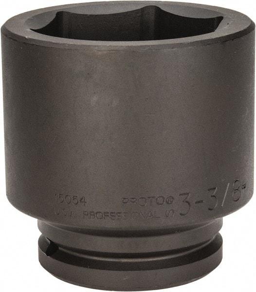 Proto - 1-1/2" Drive 3-3/8" Standard Impact Socket - 6 Points, 4-23/32" OAL - Makers Industrial Supply