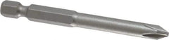 Irwin - #2 Phillips Screwdriver Bit - 1/4" Hex Drive, 2-3/4" OAL - Makers Industrial Supply