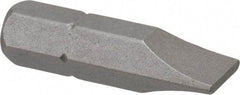 Irwin - 9/32" x 0.046" Blade, 1/4" Drive Slotted Screwdriver Bit - 1" OAL, Power Bit - Makers Industrial Supply