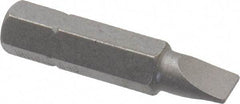 Irwin - 1/4" x 0.042" Blade, 5/16" Drive Slotted Screwdriver Bit - 1-1/2" OAL, Power Bit - Makers Industrial Supply