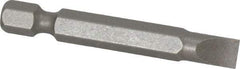 Irwin - 1/4" Slotted Screwdriver Bit - 1/4" Hex Drive, 1-15/16" OAL - Makers Industrial Supply