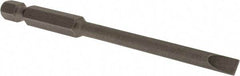 Irwin - 3/16" Slotted Screwdriver Bit - 1/4" Hex Drive, 3-1/2" OAL - Makers Industrial Supply