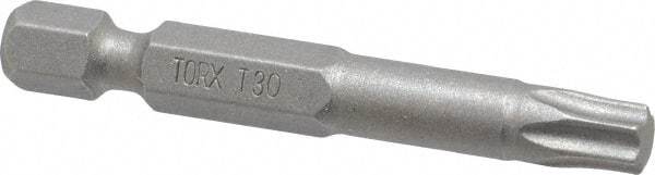 Irwin - T30 Torx Bit - 1/4" Hex Drive, 1-15/16" OAL - Makers Industrial Supply