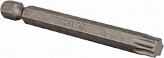 Irwin - T40 Torx Bit - 1/4" Hex Drive, 2-3/4" OAL - Makers Industrial Supply