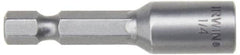 Irwin - 10mm Magnetic Nutsetter - 1/4" Hex Drive, 1-7/8" OAL - Makers Industrial Supply