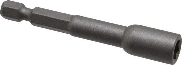 Irwin - 1/4" Magnetic Nutsetter - 1/4" Hex Drive, 2-9/16" OAL, 7/16" Socket Nose Diam - Makers Industrial Supply