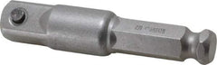 Irwin - 1/2" Square Size Hex to Square Adapter - 7/16" Hex Drive, 3" OAL - Makers Industrial Supply