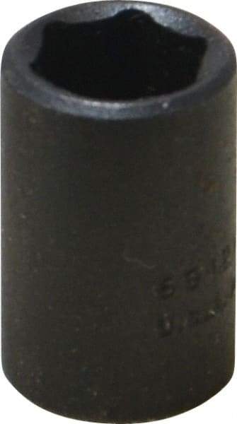 Proto - 1/4" Drive 3/8" Standard Impact Socket - 6 Points, 7/8" OAL - Makers Industrial Supply