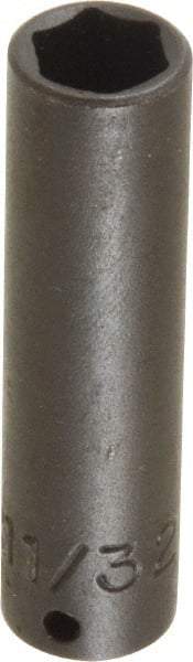 Proto - 1/4" Drive 11/32" Deep Impact Socket - 6 Points, 2" OAL - Makers Industrial Supply