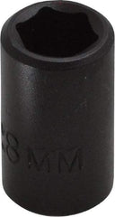 Proto - 1/4" Drive 8mm Standard Impact Socket - 6 Points, 7/8" OAL - Makers Industrial Supply